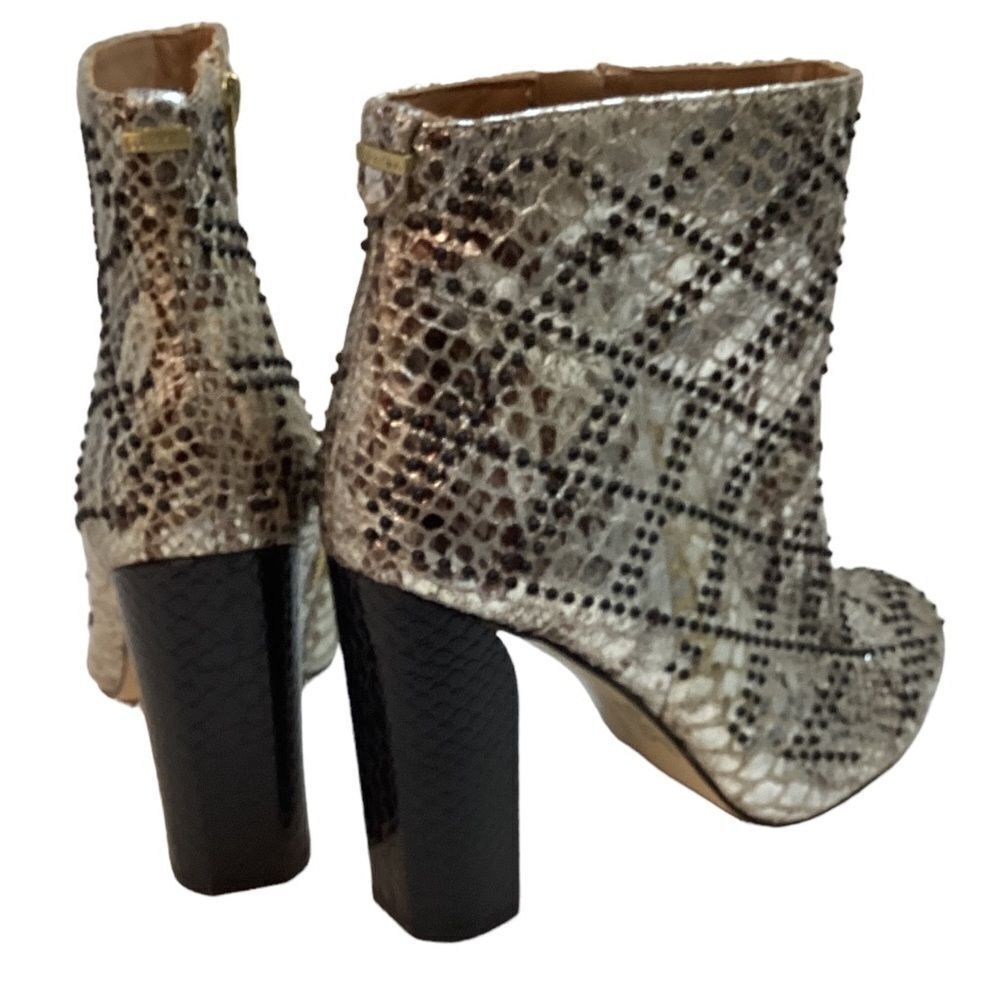 Calvin Klein Jasmin gold python leather boots siz… - image 3